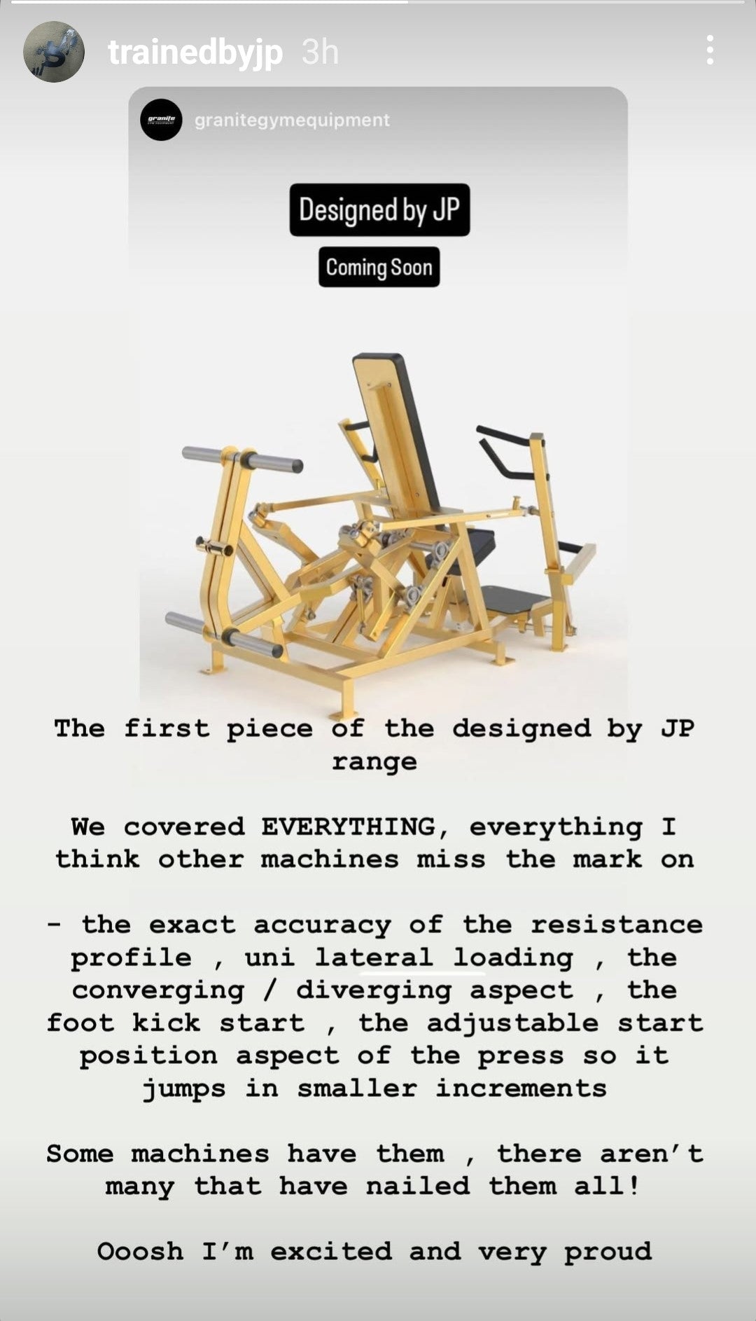 Granite Leverage Chest Press 3.0 - Designed by JP